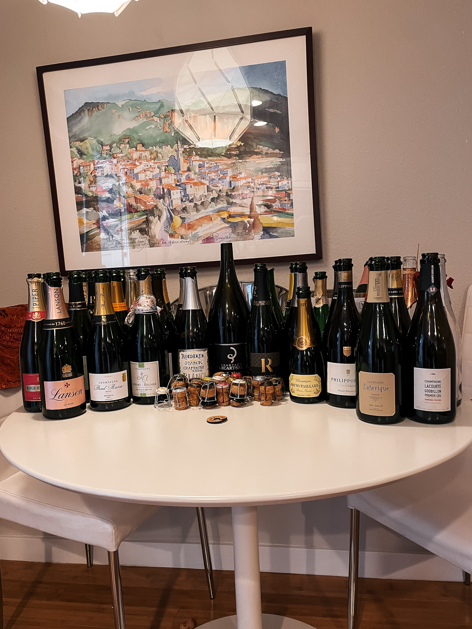 Group of best champagnes for holiday party